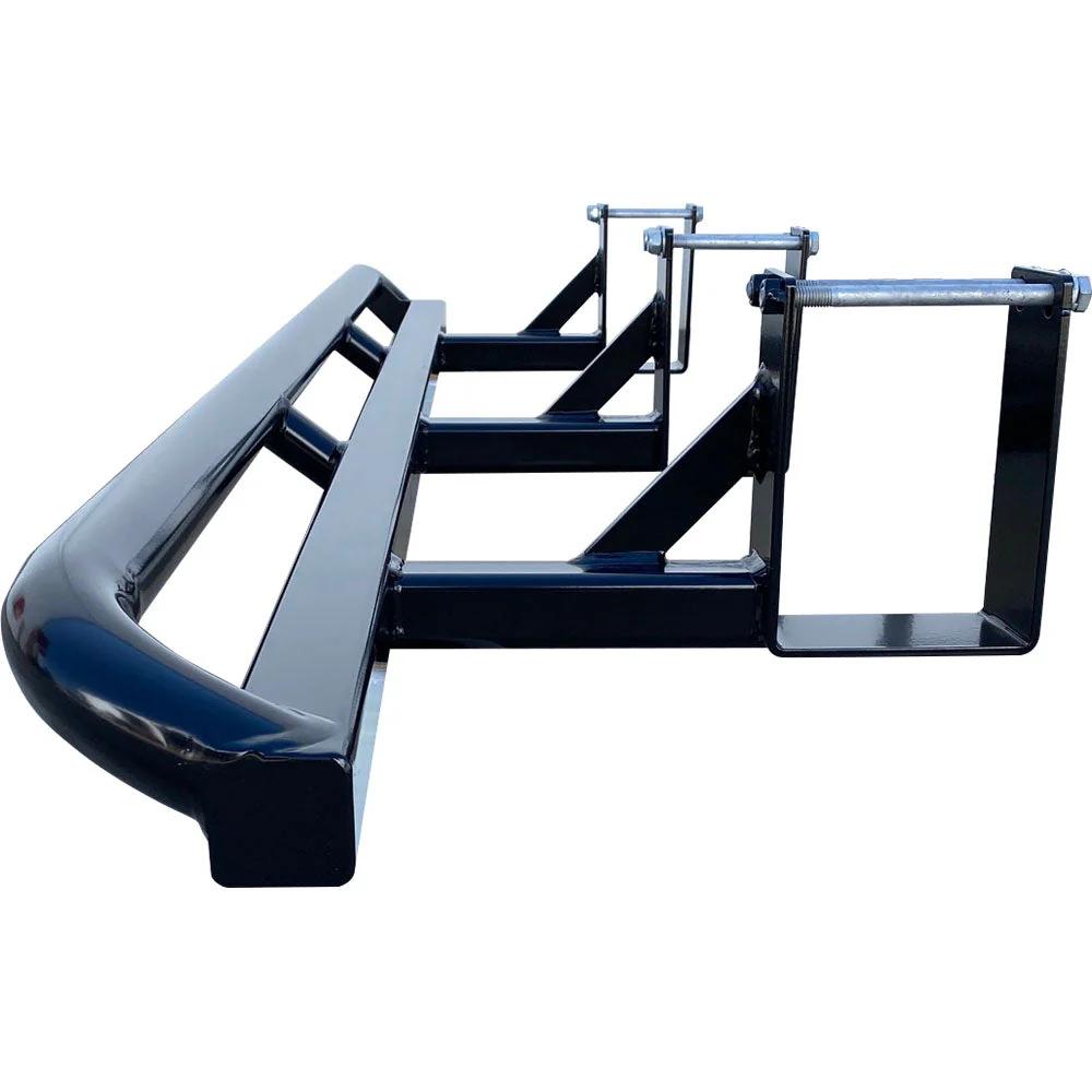 ISUZU D-MAX 2012-2020 ANGLED ROCK SLIDERS / SIDE STEPS - POWDERCOATED - Image 7