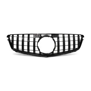 GLOSS BLACK GT STYLE GRILL FITS MERCEDES BENZ C CLASS W204 2007 - 2014