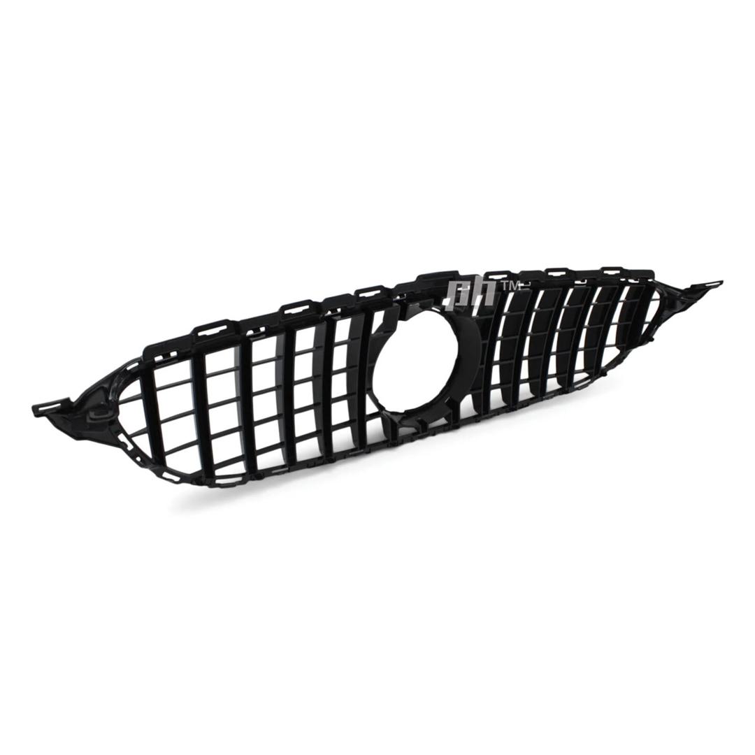 GLOSS BLACK GT STYLE GRILL FITS MERCEDES BENZ C CLASS W205 2014 - 2018 - Image 4