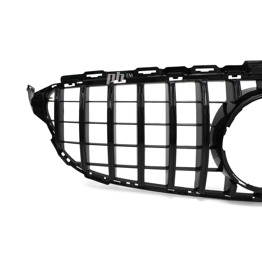 GLOSS BLACK GT STYLE GRILL FITS MERCEDES BENZ C CLASS W205 2014 - 2018 - Image 5